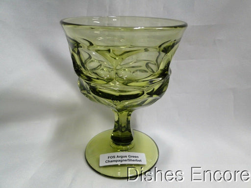 Fostoria Argus Green: Champagne / Sherbet (s), 5 1/8" Tall