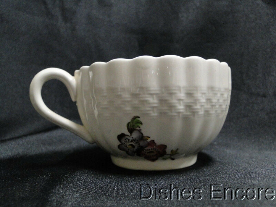 Spode Wicker Lane, Basket Weave, Florals: Cup & Saucer Set (s), 2 1/8"
