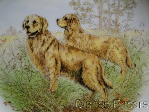 Spode Woodland Golden Retriever Hunting Dog: NEW Dinner Plate, 10 1/2", Box