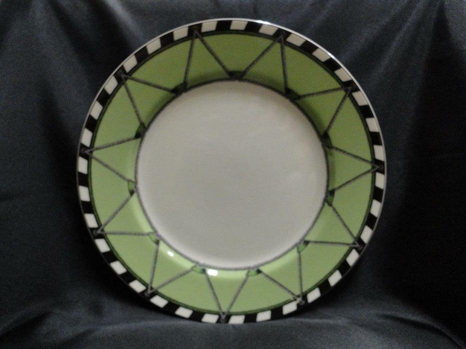 Swid Powell Drum Apple, Green Rim, Geoffrey Beene: Dinner Plate (s), 10 3/4"