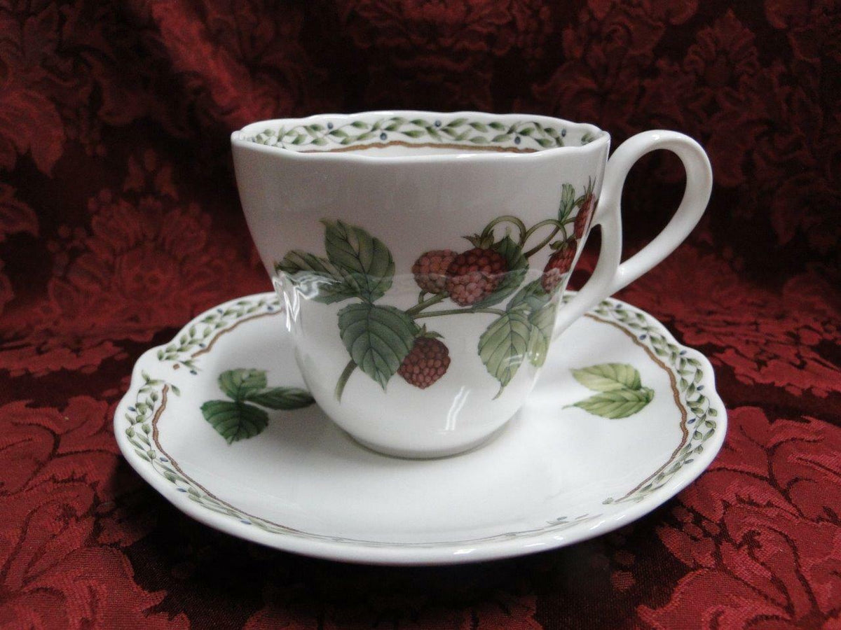 Noritake Royal Orchard, 9416, Fruit, Vine Border: Cup & Saucer Set