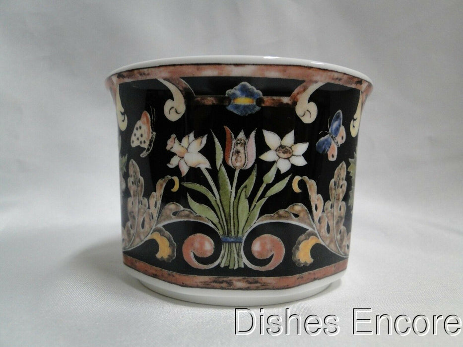 Villeroy & Boch Intarsia, Black, Fruit, Flowers, Birds: Cup & Saucer Set, 2 3/8"