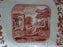 Spode Italian, Cranberry / Red Scene: NEW Square Serving Bowl, 9 1/2", Box