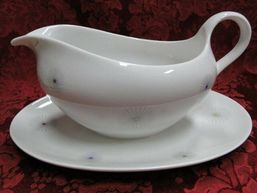 Seltmann 23615, Liane Shape, Multicolor Starbursts: Gravy Boat w/ Underplate