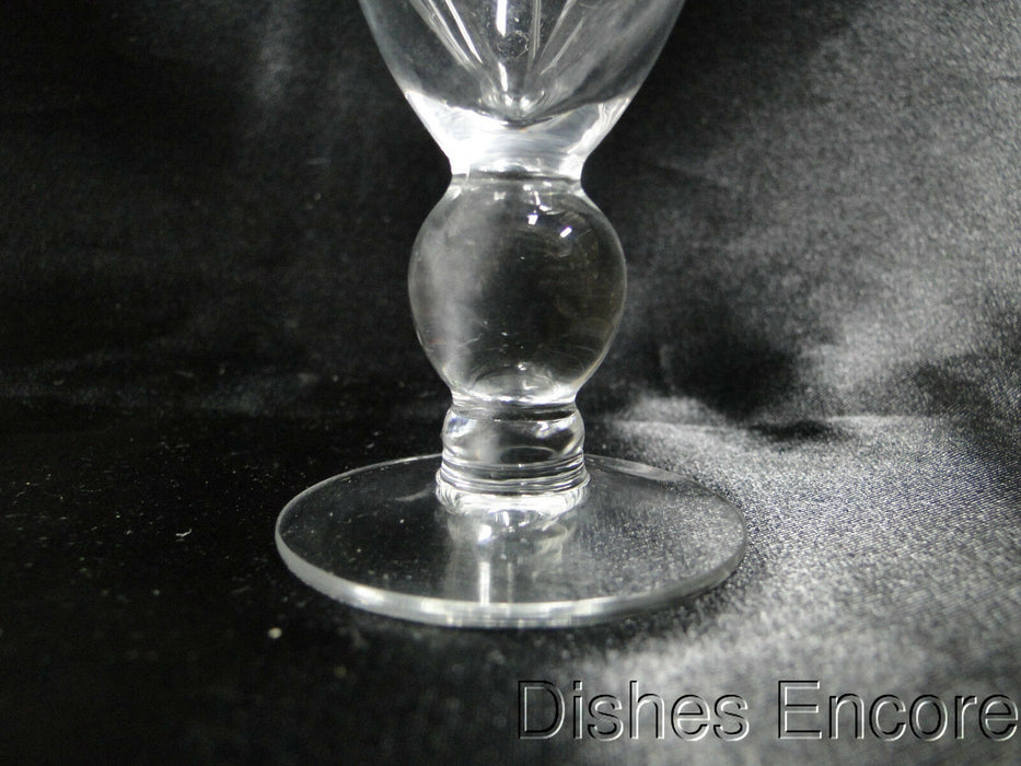 Clear w/ Etched Floral, Ball Stem: Liqueur Cocktail (s), 4 3/8" Tall - CR#031