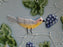 Old Castle German Majolica Birds & Grapes 230, Lt Blue: Round Platter, 11 1/4"