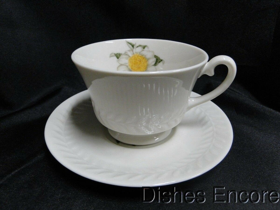 Haviland (New York) Camellia, White Flower w/ Yellow: Cup & Saucer Set (s)