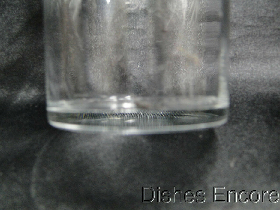 Clear w/ Gray Cut Flowers & Leaves, Optic: Flat Tumbler (s), 5 1/4" -- CR#089