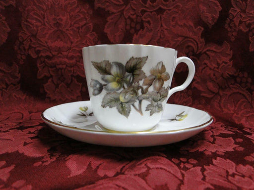 Royal Worcester Dorchester, Brown & Yellow Flowers: Cup & Saucer Set (s), 2 5/8"