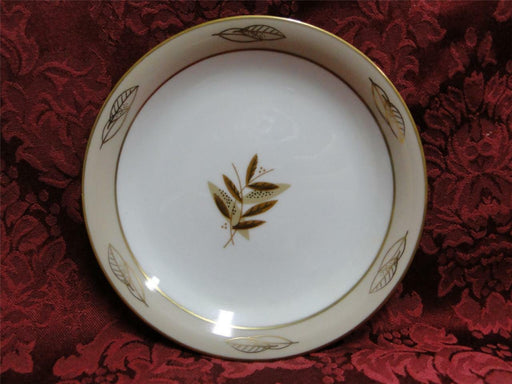 Noritake Fontana, 5580, Taupe Band, Gold Leaves: Bread Plate (s), 6 1/8"