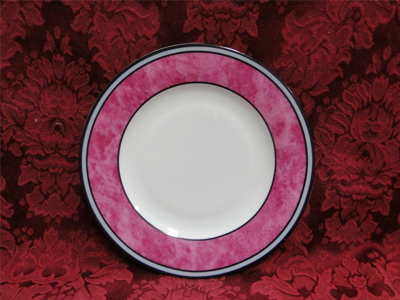 Philippe Deshoulieres Cordoba Fuschia, Marble w/ Gray Band: Bread Plate (s), 7"