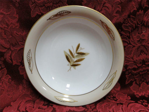 Noritake Fontana, 5580, Taupe Band, Gold Leaves: Fruit Bowl (s), 5 1/4"