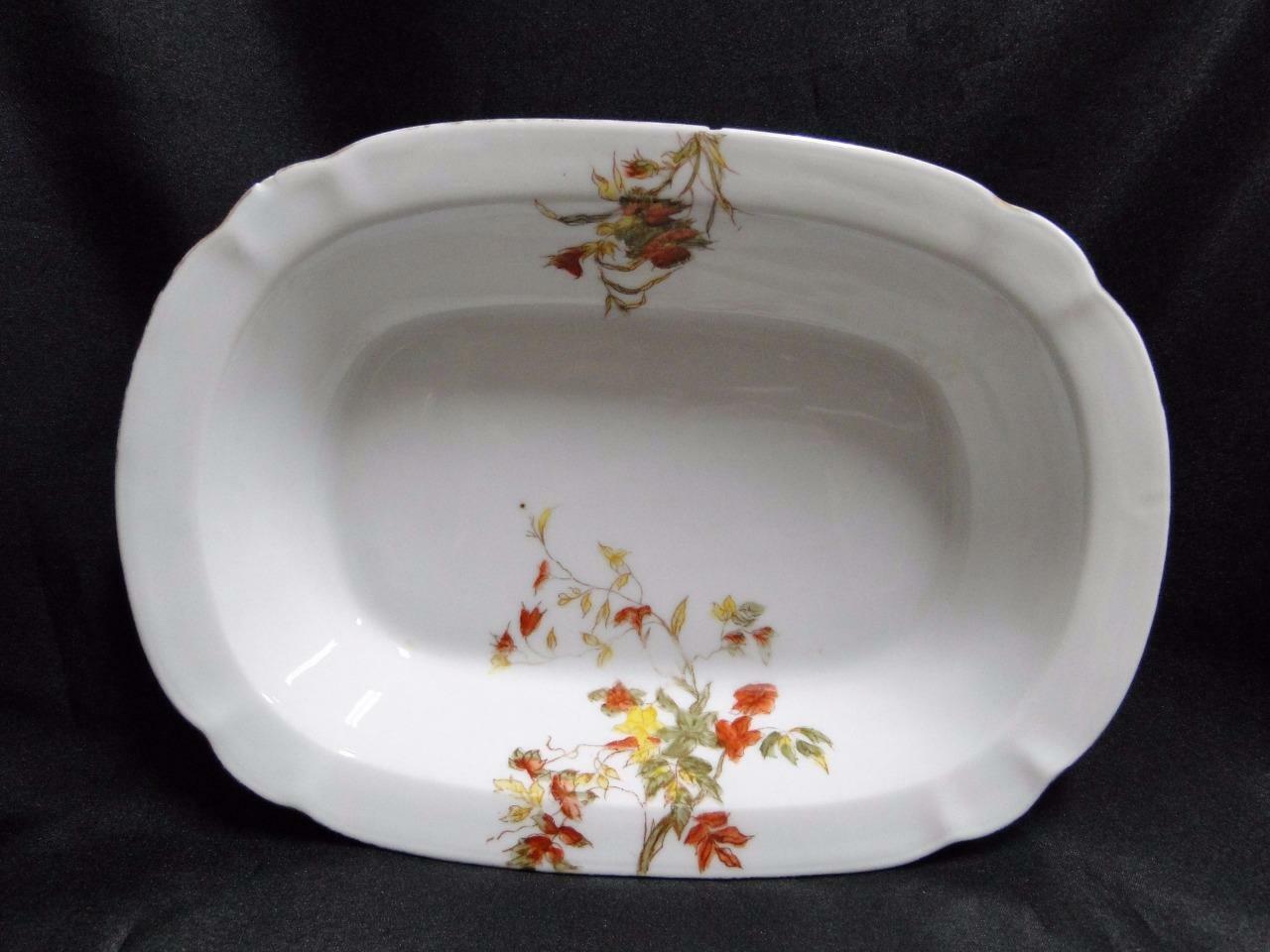 Schwalb Brothers (BSM), Coral Flowers: Oval Serving Bowl 9 7/8" As Is, Design #2