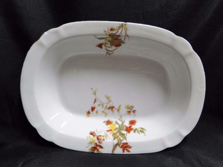 Schwalb Brothers (BSM), Coral Flowers: Oval Serving Bowl 9 7/8" As Is, Design #2