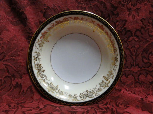 Noritake Bordeaux, 5496, Gold Grapes, Black Band: Fruit Bowl (s), 5 1/2"