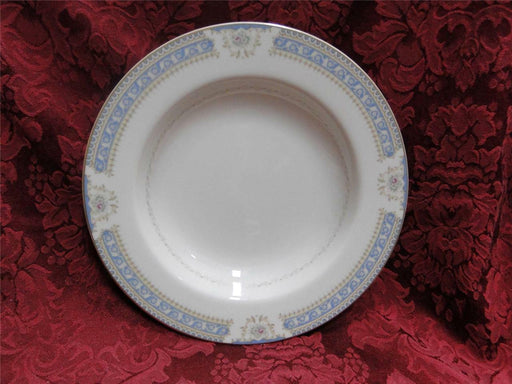 Mikasa Lexington, Blue Border, Floral, Scrolls, Gold: Rim Soup Bowl (s), 8 1/2"