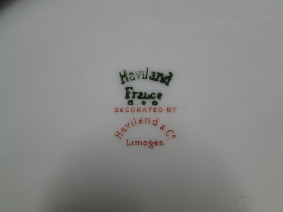 Haviland (Limoges) Fuchsia Pink & Blue Floral: Butter Pat (s)