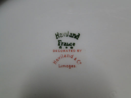 Haviland (Limoges) Fuchsia Pink & Blue Floral: Gravy w/ Attached Underplate
