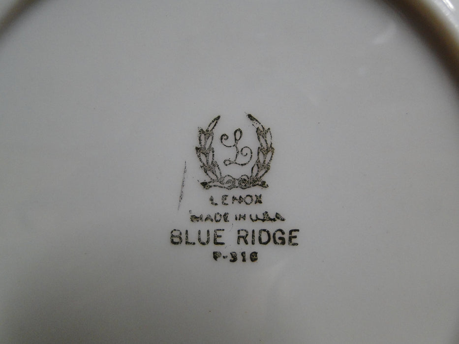 Lenox Blue Ridge / Blueridge, Blue Flowers, Gold Trim: Bread Plate (s), 6"