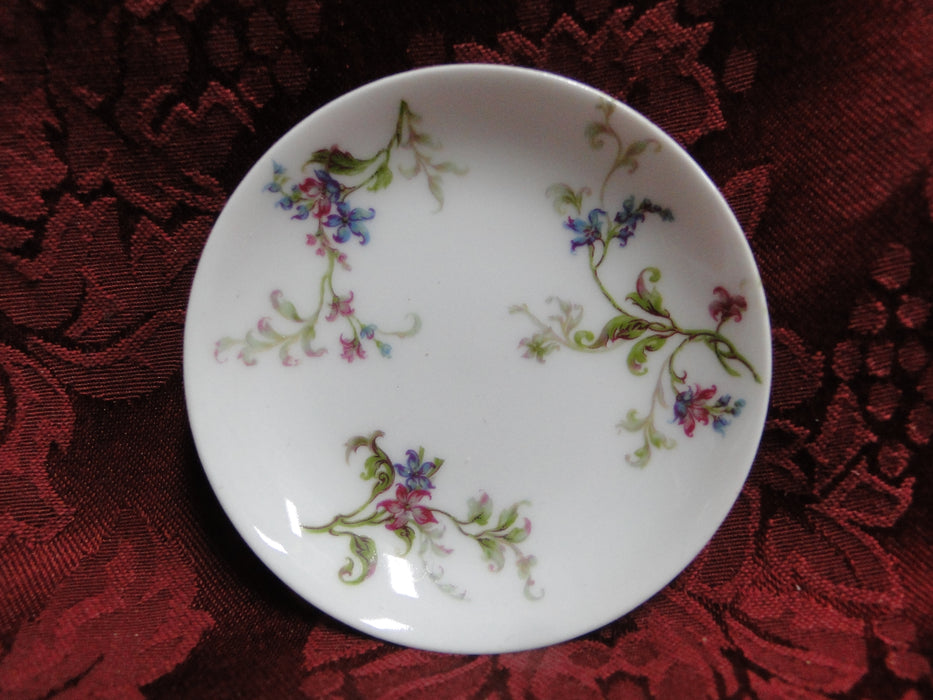 Haviland (Limoges) Fuchsia Pink & Blue Floral: Butter Pat (s)