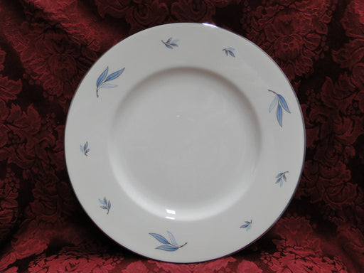 Syracuse Celeste, Blue Leaves on Rim, Platinum: Dinner Plate (s), 10 1/4"