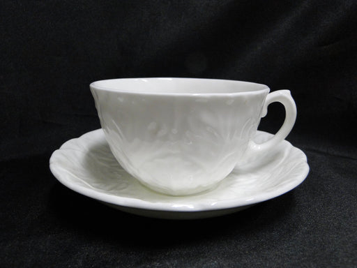 Coalport Countryware, White Embossed Leaves: Cup and Saucer Set (s), Discolor