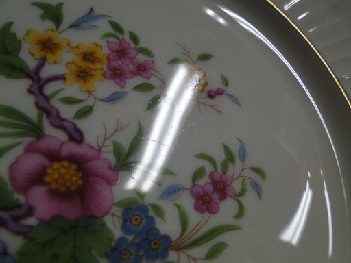 Lenox Sonnet, Florals, Fluted Rim, Gold Trim: Dinner Plate (s), 10 3/4"