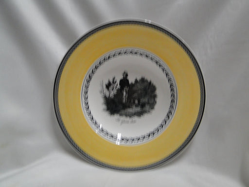 Villeroy & Boch Audun Chasse, Black, White, Yellow: Rim Soup Bowl, 9 1/2"