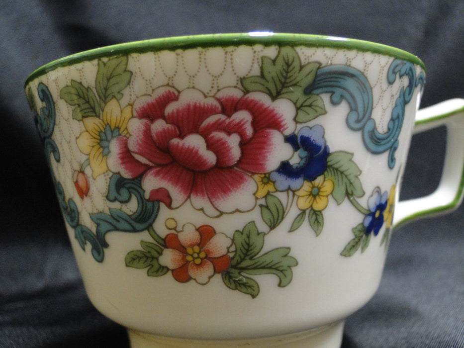 Royal Doulton Floradora Green, Florals, Green Trim: Cup & Saucer Set (s), 2 5/8"
