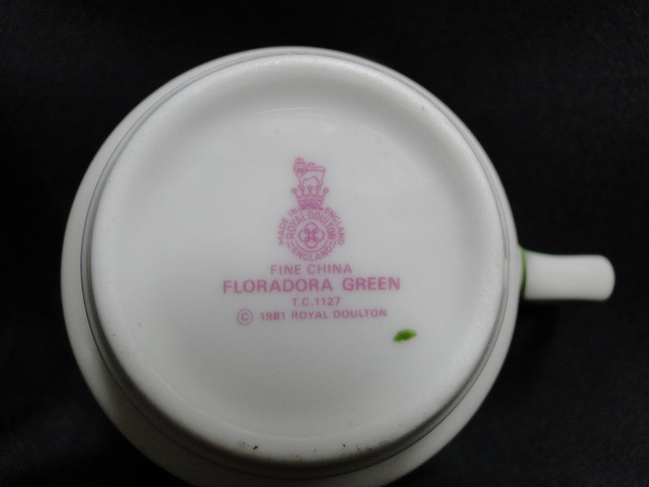 Royal Doulton Floradora Green, Florals, Green Trim: Cup & Saucer Set (s), 2 5/8"