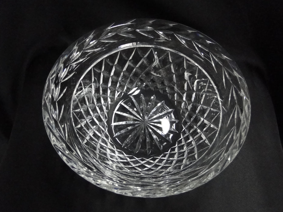 Waterford Crystal Glandore, Laurel & Criss Cross Cuts: Round Bowl, 8 7/8", As Is