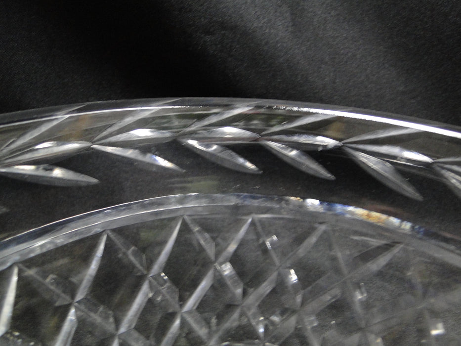 Waterford Crystal Glandore, Laurel & Criss Cross Cuts: Round Bowl, 8 7/8", As Is