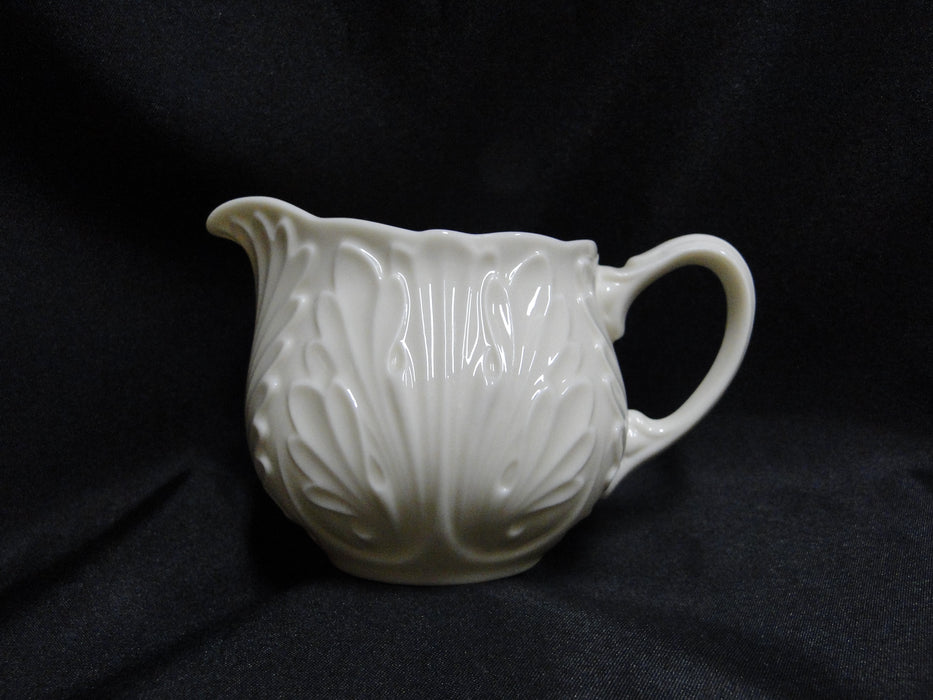 Lenox Cottage Giftware, Ivory w/ Embossed Leaves, No Trim: Creamer, 3 1/8" Tall