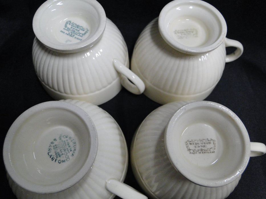 Wedgwood Edme, Ribbed Rim, Off White: Cup & Saucer Set (s), 2 1/2" Tall