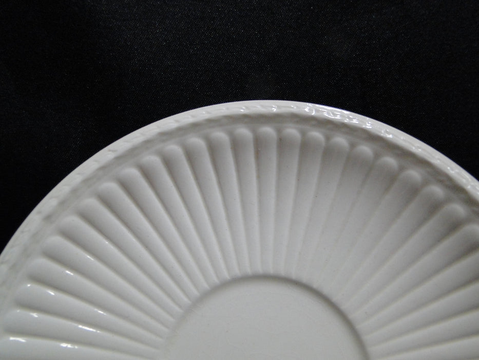 Wedgwood Edme, Ribbed Rim, Off White: Cup & Saucer Set, 2 1/2", As Is