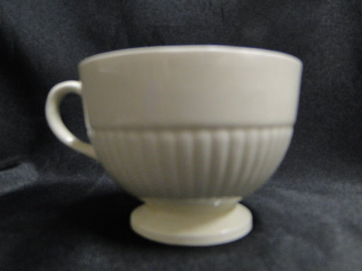 Wedgwood Edme, Ribbed Rim, Off White: Cup & Saucer Set, 2 1/2", As Is