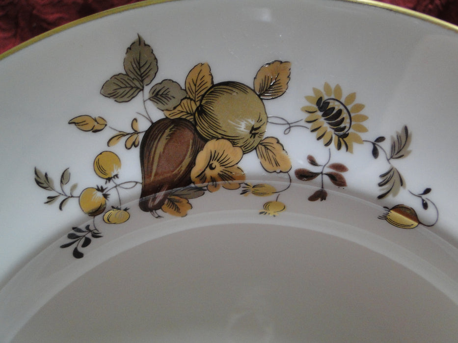 Royal Worcester Golden Harvest, Gold & Brown Fruit, Flowers: Rim Soup Bowl (s)