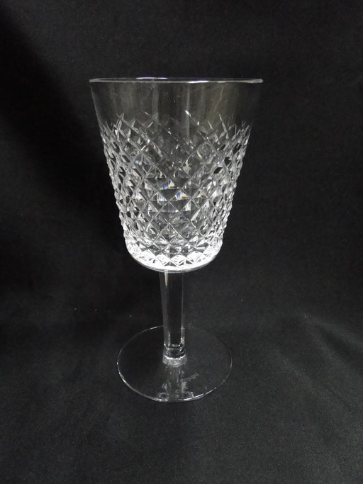 Waterford Crystal Alana, Cut Cross Hatch: Water or Wine Goblet, 6 7/8"