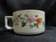Heinrich Florals, Gold Trim: Square White Handle Cup & Saucer Set, 1 7/8"