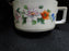 Heinrich Florals, Gold Trim: Square White Handle Cup & Saucer Set, 1 7/8"