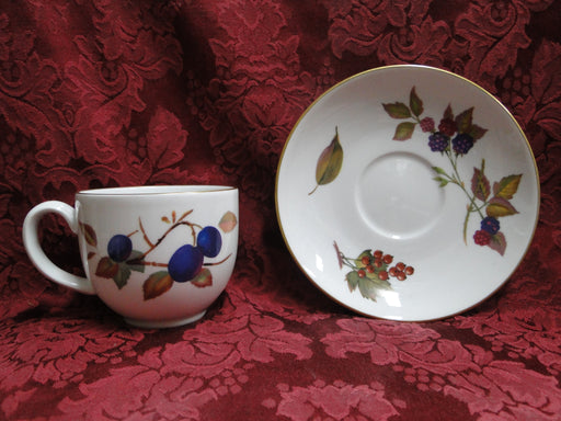Royal Worcester Evesham Gold, Fruit: Cup & Saucer Set, 2 13/16" tall