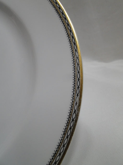 Heinrich HC9, Black Ovals, Gold Trim: Dinner Plate, 9 7/8", Nick