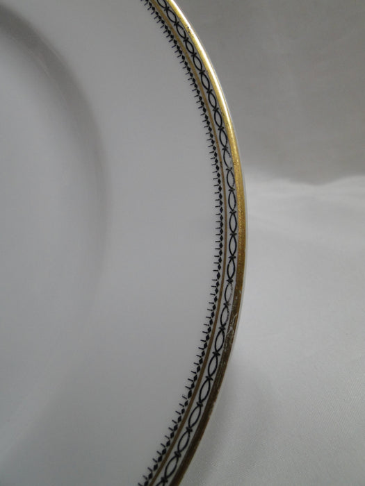 Heinrich HC9, Black Ovals, Gold Trim: Dinner Plate, 9 7/8", Nick