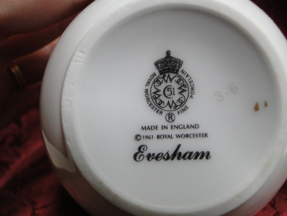 Royal Worcester Evesham Gold, Fruit: Cup & Saucer Set, 2 13/16" tall