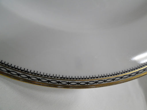 Heinrich HC9, Black Ovals, Gold Trim: Dinner Plate, 9 7/8", As Is