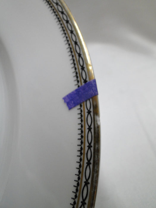 Heinrich HC9, Black Ovals, Gold Trim: Dinner Plate, 9 7/8", As Is