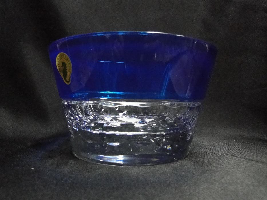Waterford Crystal Half & Half: NEW Round Azure Bowl, Blue, 5 3/8"
