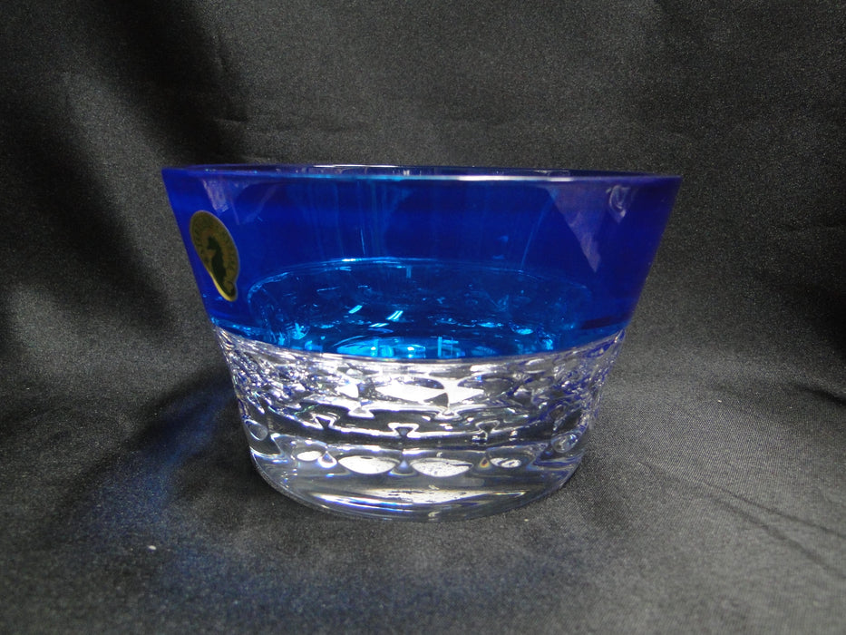 Waterford Crystal Half & Half: NEW Round Azure Bowl, Blue, 5 3/8"