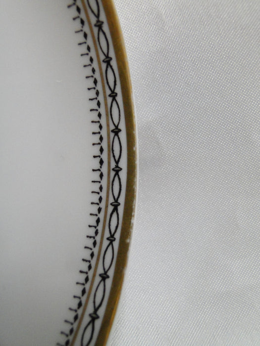 Heinrich HC9, Black Ovals, Gold Trim: 5 3/4" Saucer (s) Only, No Cup