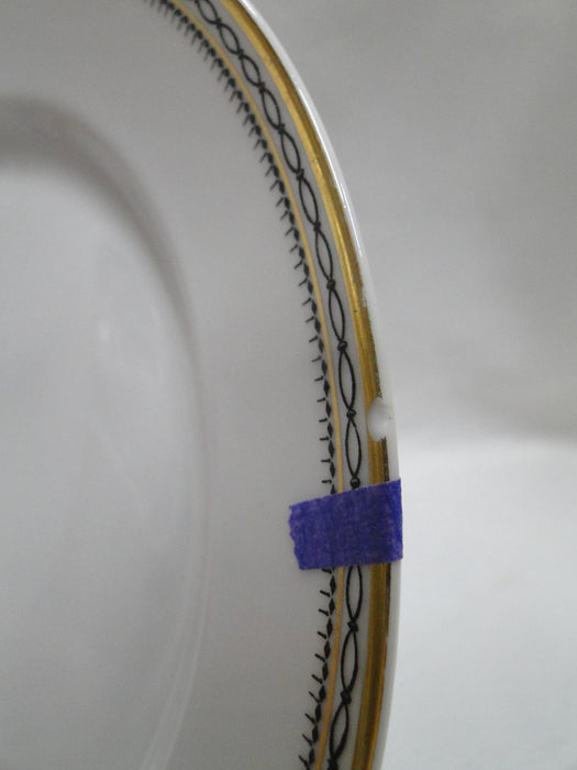 Heinrich HC9, Black Ovals, Gold Trim: Salad Plate, 7 5/8", As Is